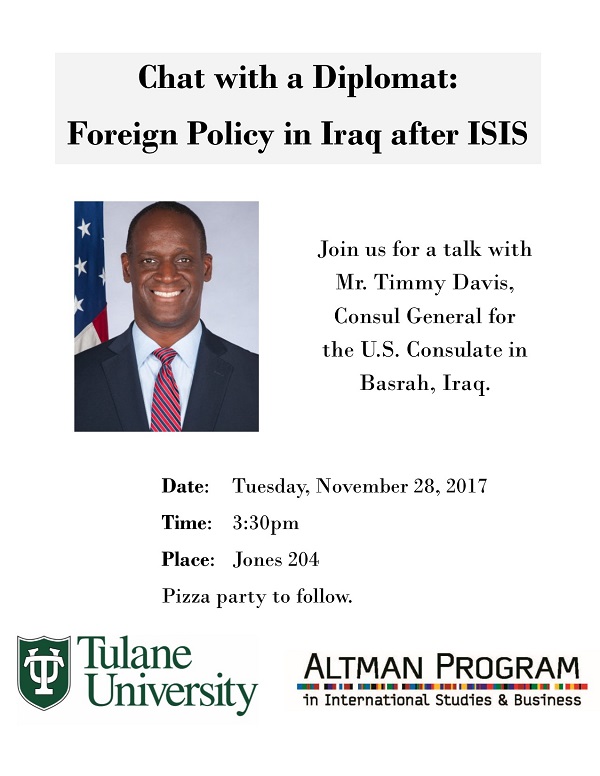 Chat witha Diplomat: Foreign Policy in Iraq after ISIS