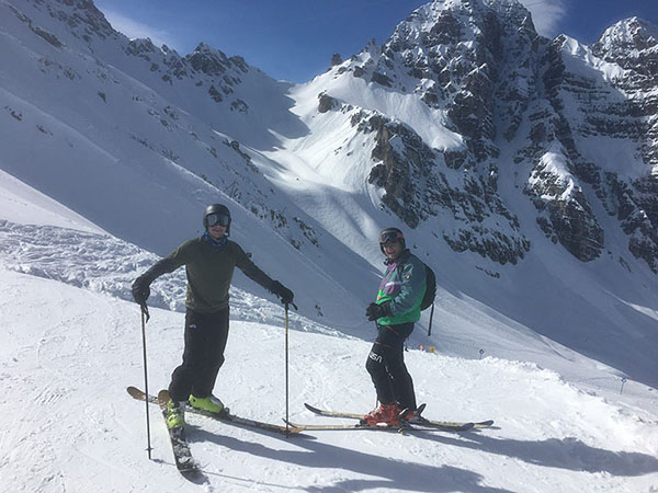 Sam and Matt hit the slopes!
